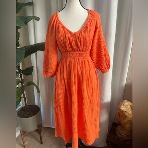 J. Crew Orange “Reimagined” Women's Dress